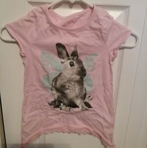 Little girls pink short sleeve shirt